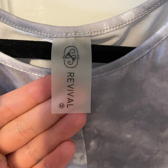 Grey/white workout crop top - Picture 3 of 4